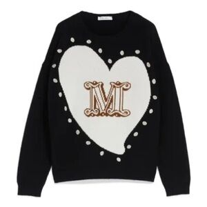 MAXMARA Panaria Long-sleeved Knitted Sweater In Black